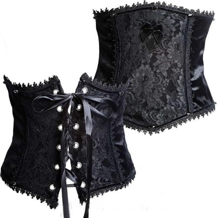 Sinister - K064 Underbust korset - S - Zwart