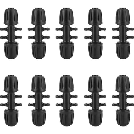 10 stuks Geribbelde Verloopstuk 16mm Buis naar 4/7 Adapter Tuinirrigatie Accessoires black