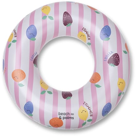 Beach & Palms - zwemband - Ø90 cm - Meerkleurig - zomer fruit gestreept - kind