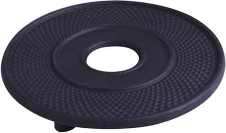 Pannen/theepot onderzetters - 2x stuks - Gietijzer - Zwart - 14 cm