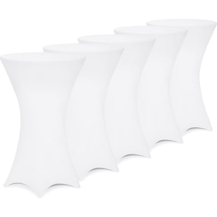 Statafelrok – 5 Stuks Ø 60-65cm Stretch - Wit