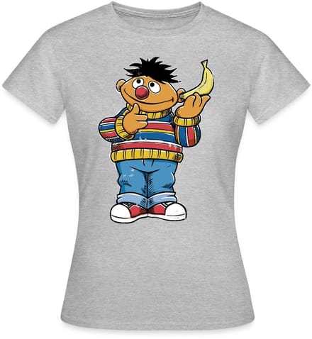 Sesamstraat Ernie Banana Telefoon T-Shirt Dames