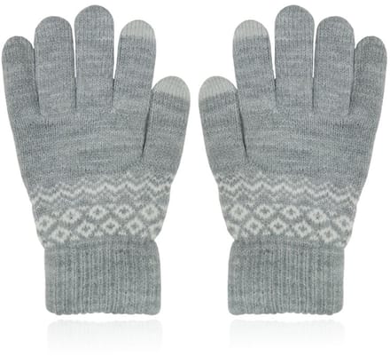 LGT JWLS Winterse Dameshandschoenen - Grijs Wit