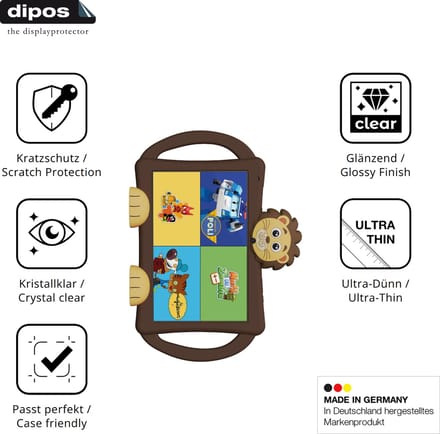 dipos – 2x Beschermfolie geschikt voor Logicom Logikids Star | Krasbestendige & heldere Screenprotector Ultra-Thin