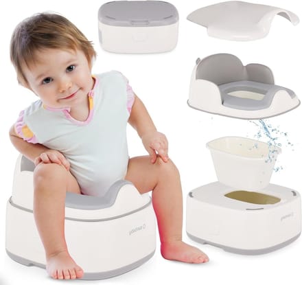 Potty Kinderen - Toilet Stoel - Zindelijkheidstraining - 3-in-1 Multifunctioneel - 35x32.5cm - Wit