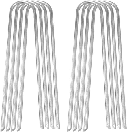 Trampoline Haringen - Grondankers Set - Buiten Stabiliseren - U-Vorm Stevig Ontwerp - 8 Stuks - Zilver
