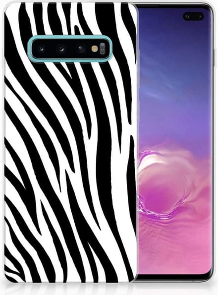 Samsung Galaxy S10 Plus TPU Hoesje Zebra