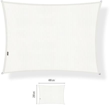 Shadow Comfort - schaduwdoek rechthoek - 200 x 400 cm - Artic White - 2x4