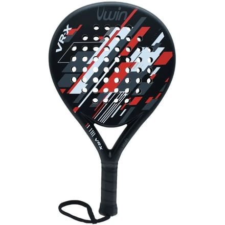 Uwin padel racket VR-X rood wit grijs beginners comfort.