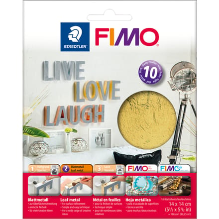 Bladmetaal Staedtler Fimo 8781 14x14cm goud 10 vel