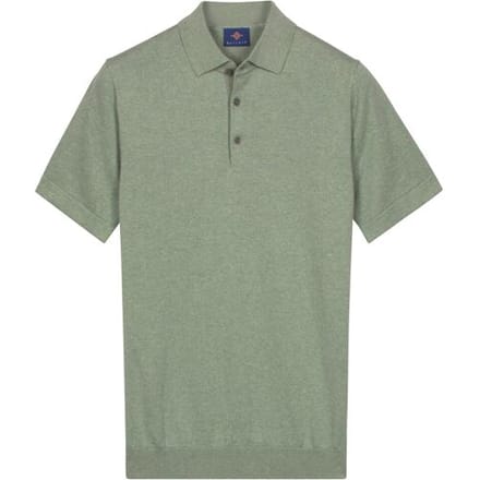 Baileys Polo Subtle Faux-Uni Short Sleeve Single Knit Misty Green / male
