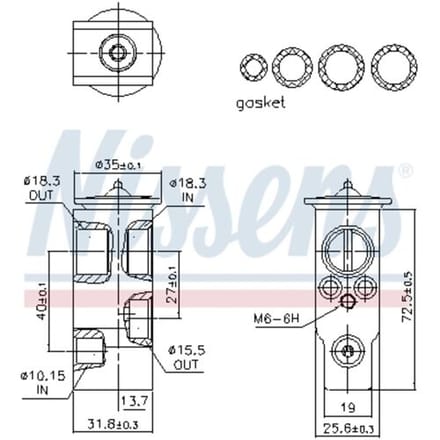 Expansieventiel, airconditioning NISSENS 999489