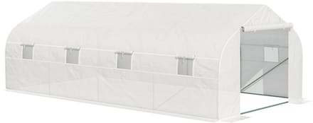 Outsunny-Tunnelkas-5.95x3x2m-Staal-Wit