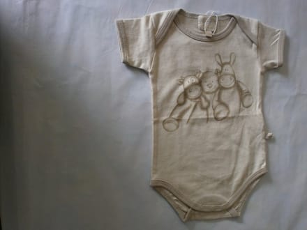 noukie's , 2 pack , bodyset , korte mouw , unie, beige , 3 figuren , 6 maand  68