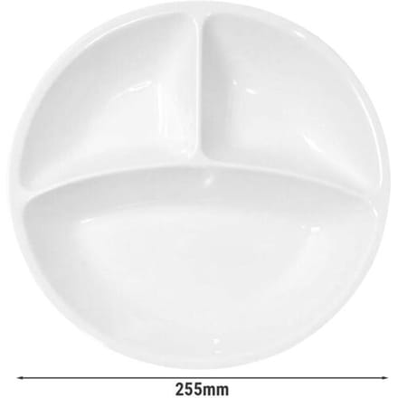 (12 stuks) THERMO FUTURE BOX Porseleinen bord - Rond - 3-delig - Wit