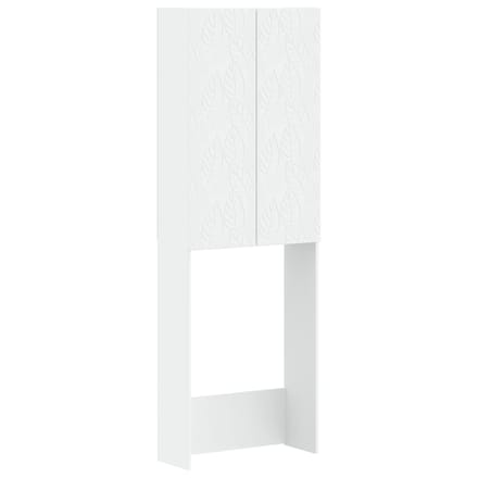 vidaXL - Toiletkast - DELFT - Wit - 66 - x - 25,5 - x - 190 - cm - Bewerkt - hout