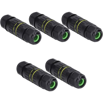5 Stuks Buiten Elektrische Kabelconnector IP68 Waterdicht 3-aderige Draadconnectoren 7-10mm