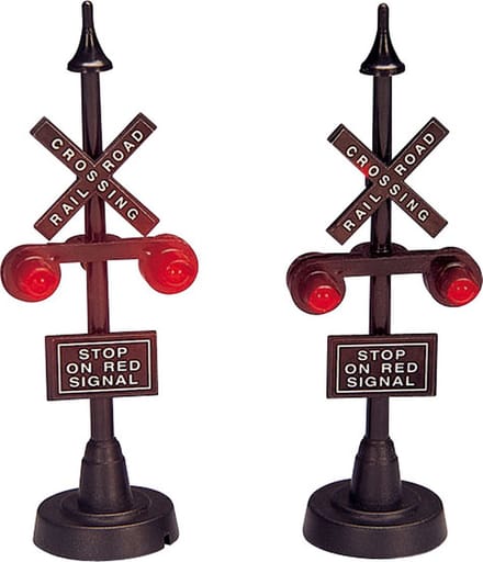 Lemax - Railway Stop Light -  Set/2 -  B/o (4.5v) - Kersthuisjes & Kerstdorpen