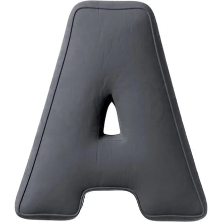 Kussen letter a Yellow Tipi Posh Velvet