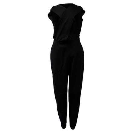 Stella McCartney jumpsuit met open rug in zwarte viscose