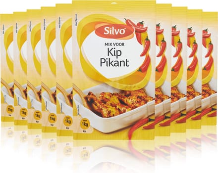 Silvo® | 10 x Mix Kip Pikant 25 gram | pittige kipkruiden | multipack