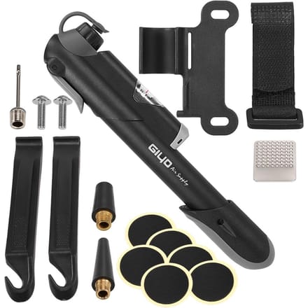 Mini Fietspomp Fietspomp 120PSI Hogedruk Fietsluchtpomp met 41 Manual Valve changing gray
