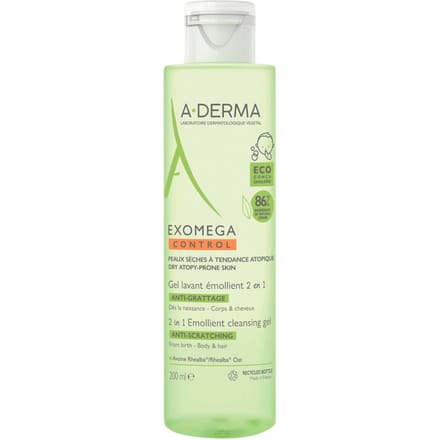 Aderma Exomega Control Reinigingsgel 2in1 200ml