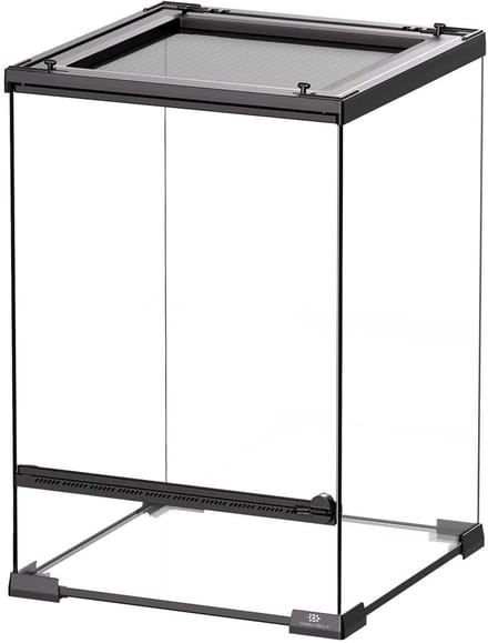 Terra Della Glazen terrarium met ventilatierooster en voederluik 30x30x45CM