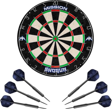 Dartbord Set met Ronde Draad en Stalen Tip Dartpijlen - Voor Serieuze en Casual Spelers
