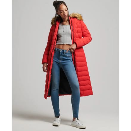 Superdry - Lange Arctic pufferjas - Dames - Gewatteerde jassen