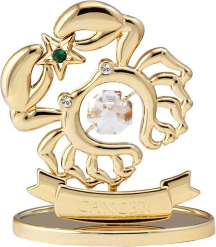 Sterrenbeeld Cancer (kreeft) 24 k verguld met Swarovski kristallen