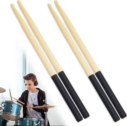 Drumstokken Set - Percussie Stokken - Muziek Maken - Antislip Handgreep - 5A Maat - Natuurlijk Hout