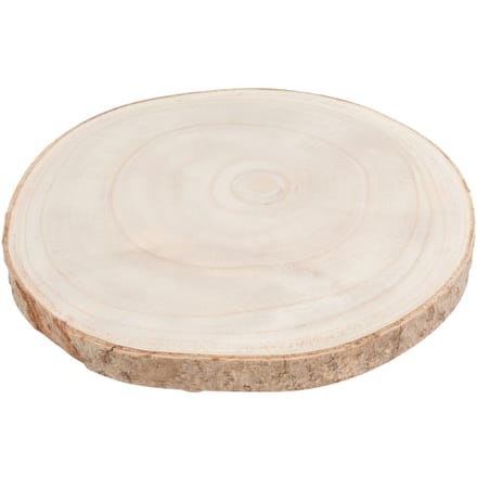 Houten decoratief paneel met schors, op poten, naturel