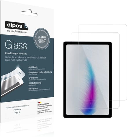 dipos – 2x Pantserfolie geschikt voor Hotwav Pad 8 | 9H Screenprotector