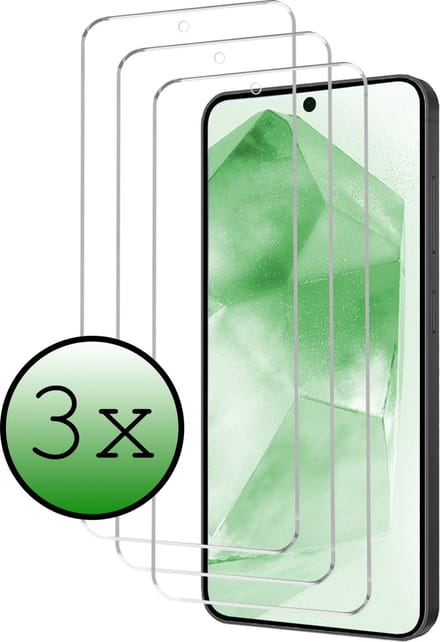 Screenprotector - 3 Stuks Geschikt voor Samsung Galaxy A55 - Extra Sterk - Beschermglas - Gehard Glas - Tempered Glass - Screen Protector