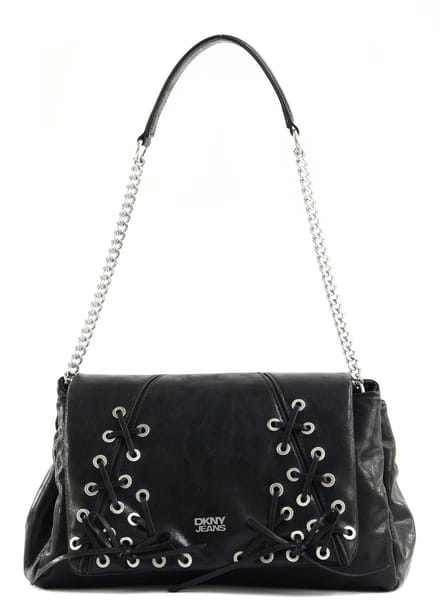 DKNY schoudertas Milla Shoulder Bag Black / Silver zwart