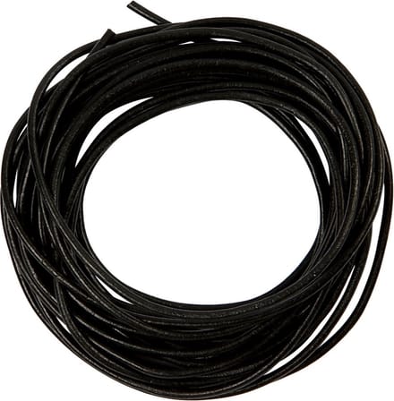 Leerkoord, dikte 2 mm, zwart, 4 m/ 1 rol