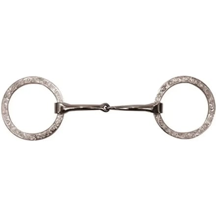 Platte ring bit voor paard Metalab