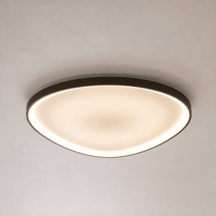 Lucande LED plafondlamp Asken, 61 cm, bruin, CCT, dimbaar