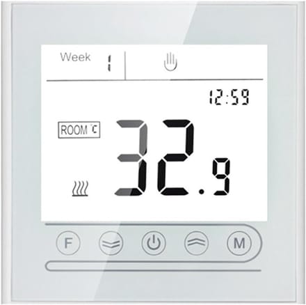 Slimme Thermostaat - Temperatuurregelaar - Verwarming Regelen - Wifi Bediening - 86x86mm - Wit