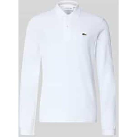 Lacoste Classic Fit polo lange mouw - wit