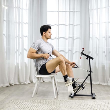 Pedaaltrainer - Minifiets - Revalidatie en training - Verstelbare weerstand - 46.5 cm breed - Zwart