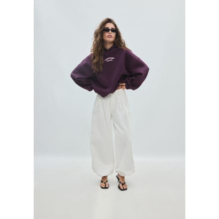 Stradivarius Oversized grafische sweater  Purper XS