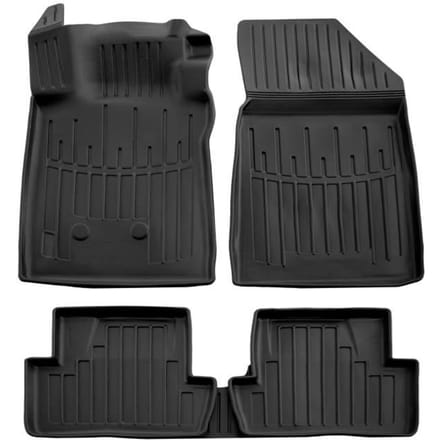 Tapis de sol 3D - SCOUTT - Renault Clio 3 - Caoutchouc Premium - Antidérapant - Sur mesure noir