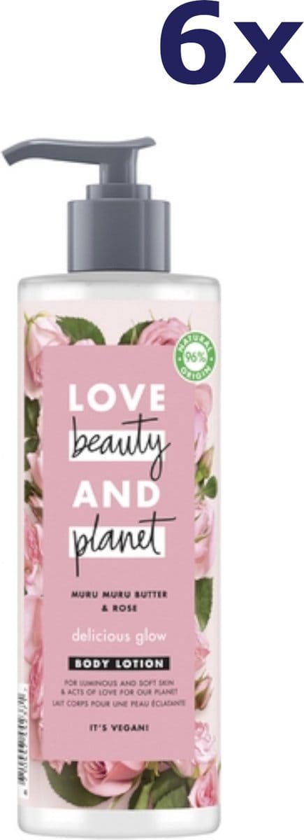 6x Love Beauty & Planet Bodylotion - Delicious Glow 400ML