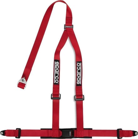 Sparco 3-Punts Sportgordel - Rood - incl. Schroefbevestiging (E-Keur)