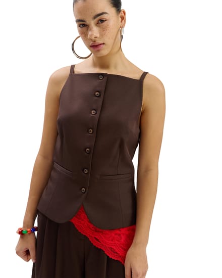 Harper & Yve Gilet Rey Gi Ss6n206 1024 Saddle Brown Dames Maat - XS