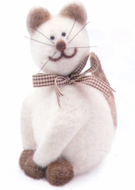 Hobby set kat - vilt - maak je eigen kat - knutsel pakket - katten/poezen knutselen