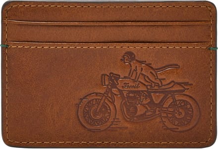 FOSSIL Kaarthouder Bronson Card Case Medium Brown Bruine