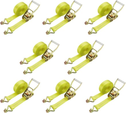 Ratchet Tie Down Strap 2" x 27" - 4PACK - Vrachtwagen- en Aanhangwagen Lading Bevestigen